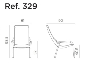 Лаунж-кресло пластиковое Net Lounge ментоловый