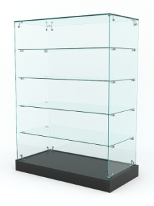 Торговый стеклянный прилавок "ИСТРА" №29 (без дверок), Черный