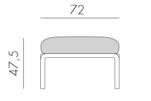 Пуф пластиковый с подушкой Komodo Pouf тортора, холст