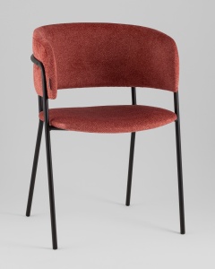 Кресло Нэлли New буклированный велюр терракотовый