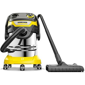 Пылесос хозяйственный KARCHER WD 5 S, мусоросборник 25л, мощность 1100Вт, желтый, 1.6, 1.628-350.0
