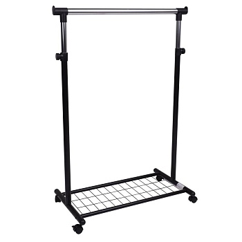 Вешалка для одежды Flora на колесах, черный, металл