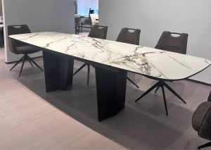 Стол МИККЕЛ (MIKKEL) 200 цвет TL-188, испанская керамика / ЧЕРНЫЙ, ®DISAUR