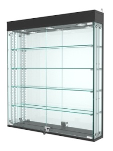 Витрина "АТРИУМ" с регулировочными полками настенная №4А-5-РЕГ, Черный