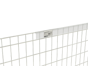 Ценникодержатель DRA39 прозрачный, 1000 мм на корзины из металлических прутьев