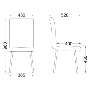 Стул ROMEO, экокожа, черный ML03-01/черный