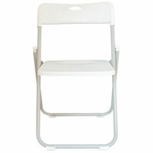 Стул складной BRABIX "Golf Lite CF-017", серебристый каркас, пластик белый, 532896