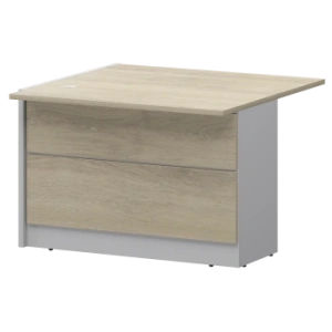 Модуль завершающий низкий правый Ресепшен Смарт СМР-12.10 Белый/Кронберг