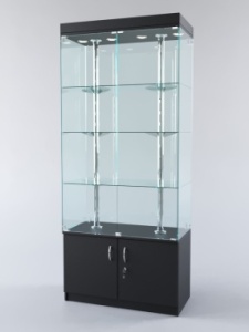 Витрина "ПРАЗДНИК" №1-1 (задняя стенка - стекло), Черный