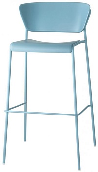 Стул барный пластиковый Lisa Technopolymer голубой
