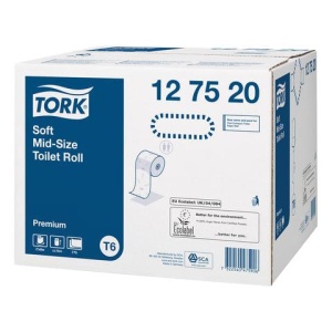 Бумага туалетная 90 м, Tellus/TORK (Система Т6) PREMIUM, КОМПЛЕКТ 27 рулонов, 2-слойная, белая, 127520/127521