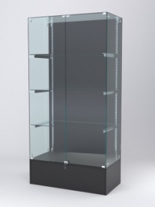 Витрина "АСТЕРИЯ" №9 (с дверками, задняя стенка - ДСП), Черный