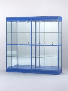 Витрина "АЛПРО" №3-2м-500-3 (задняя стенка - зеркало), Синий