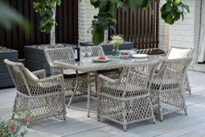 "Латте" обеденная группа плетеная, цвет бежевыйцвет Бежевый