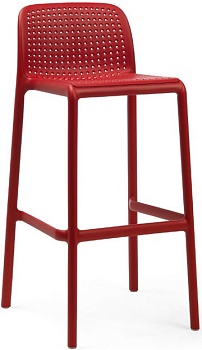 Стул пластиковый барный Lido красный