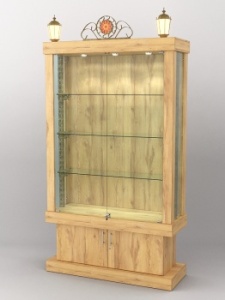 Витрина "Империя" №3-5 с фонарями, Дуб Золотистый