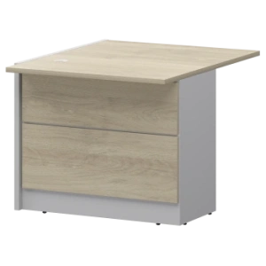 Модуль завершающий низкий правый Ресепшен Смарт СМР-12.8 Белый/Кронберг