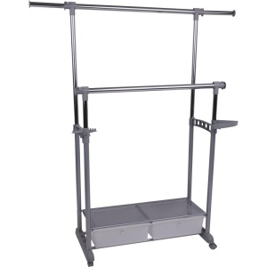 Вешалка для одежды Cora на колесах, хром, металл