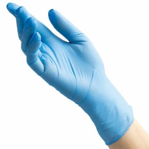 Перчатки нитриловые смотровые 100 пар (200 шт.), размер M, голубые, BENOVY Nitrile Chlorinated, ЧЗ, М