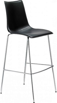 Стул барный с обивкой Zebra Pop хром