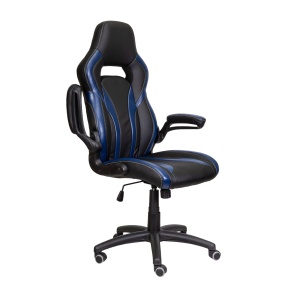 Кресло поворотное Drive, синий, экокожа