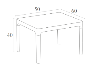 Столик пластиковый журнальный Sky Side Table желтый
