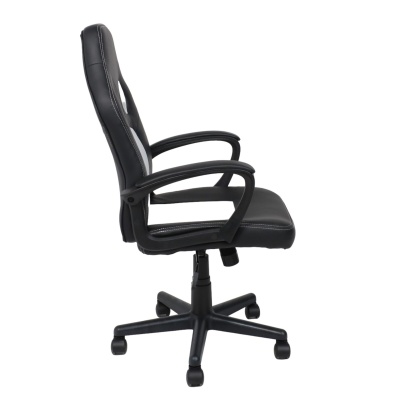 Кресло поворотное Flaviy, черный/серый/белый, ткань