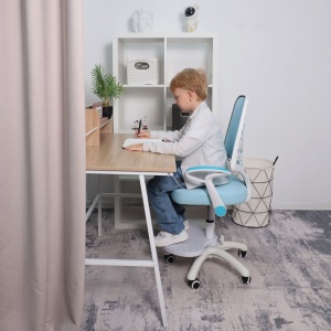 Кресло поворотное CINEMA, ткань, (синий)