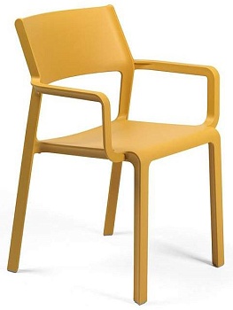 Кресло пластиковое Trill Armchair горчичный