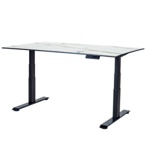 Стол-трансформер регулируемый электрический LuxAlto LA-H33-2A3L LOW черный/мрамор HPL 180*90*1,2