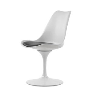 Стул Tulip белый, с черной подушкой