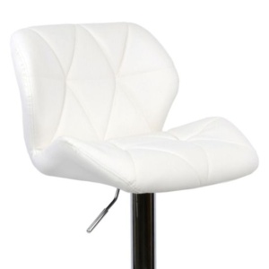 Барный стул Стэн, белая кожа