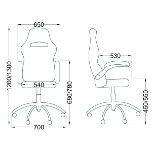 Кресло поворотное Drive, белый, экокожа