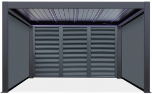 Пергола биоклиматическая моторизованная 3х4 м Pergola 150 Series темно-серый