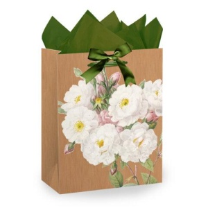 Пакет подарочный (1 штука) 18х10х23 см (M), "Flowers", ассорти, глиттер, c тишью, ЗОЛОТАЯ СКАЗКА, 700808