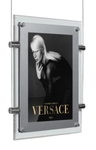 Световая панель Кристалл односторонняя подвесная А3, матовое серебро