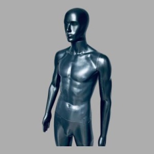 M1RU-Face Black(MMb-01) Манекен мужской пластиковый с лицом, рост 1850 мм, 96х68х96 см