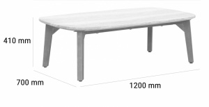 Столик каменный кофейный Mali натуральный