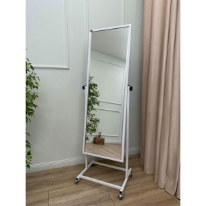 ТК-160-49 Зеркало напольное с колесами (белое) цена 4 900 ₽ ТК-160-49 Зеркало напольное с колесами (белое)