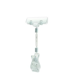 Ценникодержатель на прищепке с широким зажимом FX-CLAMP, ножка 50 мм