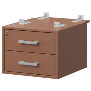 Тумба подвесная для столов на м/каркасе гл.730 мм Арго-М АМТ2-02Ц.73 Терракота/Белый