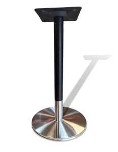 Ножка для стола дизайнерская, сатинированная нержавейка, эмаль, для кафе, круглое, модель 4127