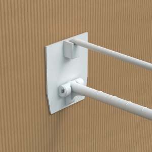 Крючок одинарный SINGLE HOOK-SCR-150, белый, в картон, с винтом, длина 150 мм