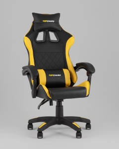 Кресло спортивное TopChairs MG-7043 черно-жёлтый