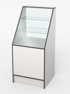 Прилавок "ЭКОНОМ" №7 (600мм), Белый + Кромка черная