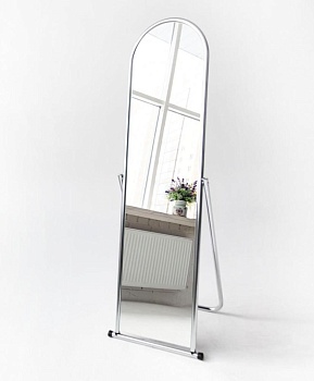 4МMO-01(нео-хром) Зеркало напольное, 500Lх1550Hx500Dмм, зеркальное полотно 1500х370мм