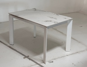 Стол КОРНЕР (CORNER) 120 цвет ГОЛДЕН ЖАДЕ (GLOSS GOLDEN JADE SOLID CERAMIC) / БЕЛЫЙ, ®DISAUR