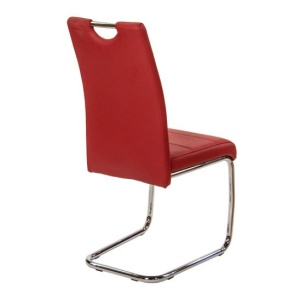 Стул, на полозьях, гранатовая экокожа