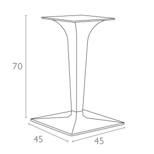 Подстолье прозрачное Ice серый