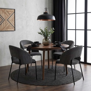 Стул ELSA, серый велюр  Fjord15/черный